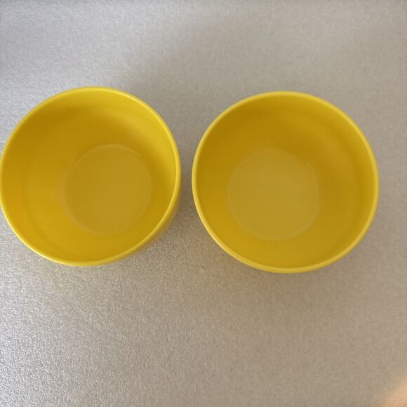 Vintage Dallas Ware Yellow Soup Cereal Bowl Set of 2 Bowls Stackable 4.25” - Picture 8 of 8